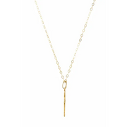 14K Yellow Cross 15" Necklace