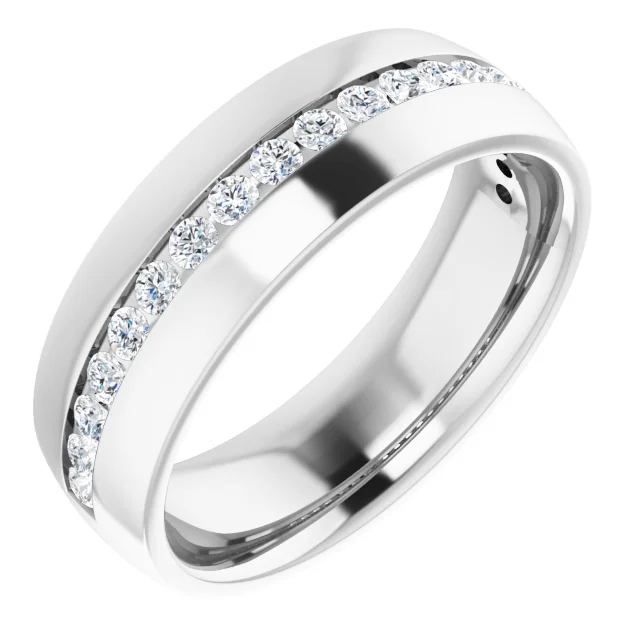14K White 3/8 CTW Diamond Band-
