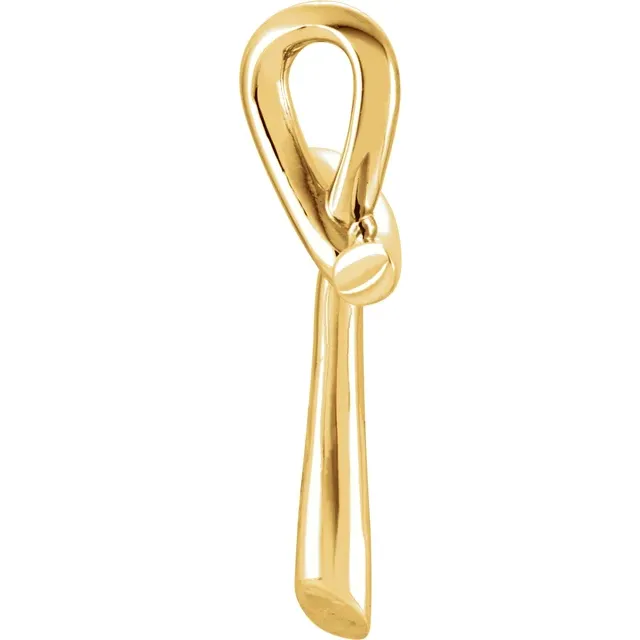 14K Yellow 26x19.25 mm Cross Pendant-