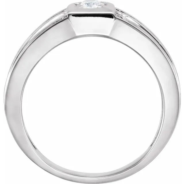 14K White/Yellow 1/4 CTW Diamond Rope Ring-10.00(approximate standard size)-