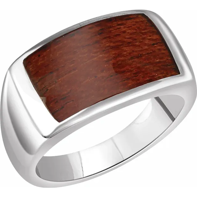 Sterling Silver Men's Rectangle Ring-11.00(aproximate standard size)-