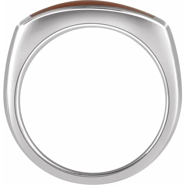Sterling Silver Men's Rectangle Ring-11.00(aproximate standard size)-
