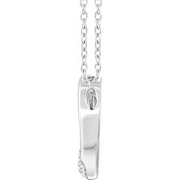 14K White 1/5 CTW Diamond Heart 16-18" Necklace