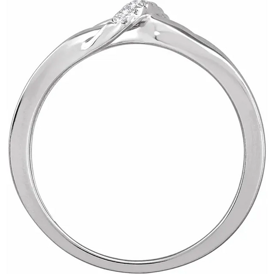 14K White .5 CTW Diamond Negative Space Ring
