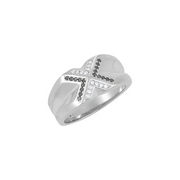 Sterling Silver 1/4 CTW Black & White Diamond Ring