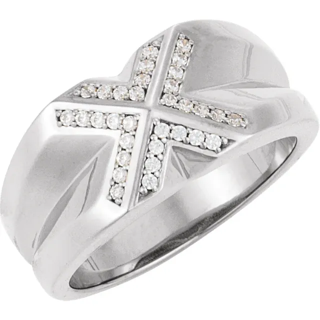 Sterling Silver 1/4 CTW Black & White Diamond Ring