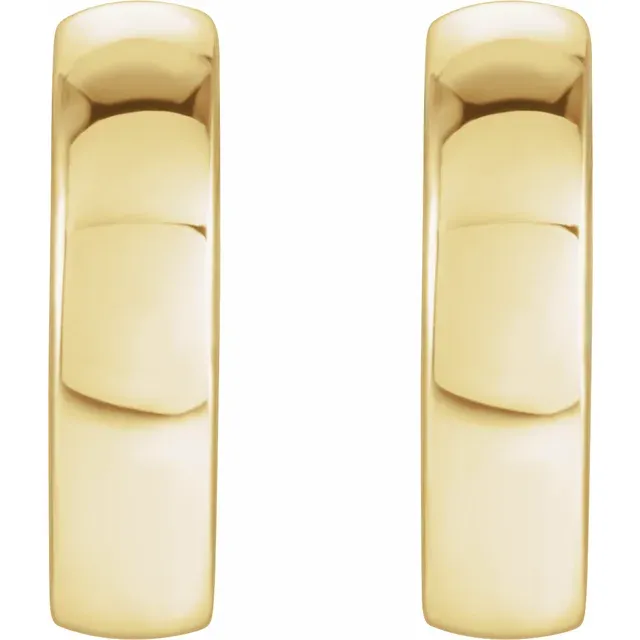 14K Yellow Hinged Hoop Earrings-
