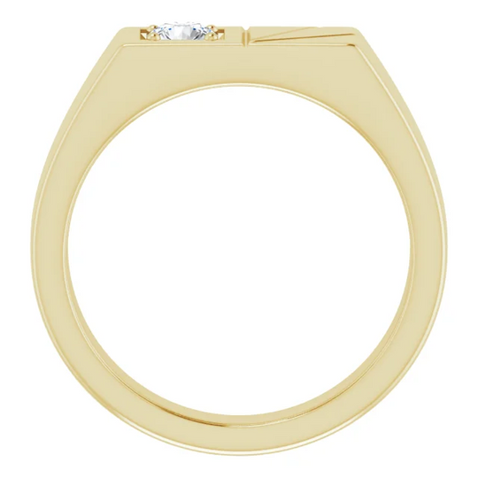 14K Yellow 1/3 CT Diamond Men's Ring