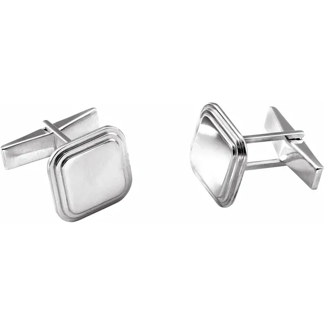 Posh Mommy? Engravable Square Cuff Links-