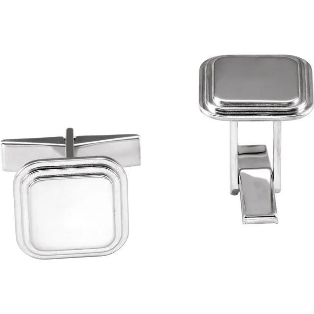 Posh Mommy? Engravable Square Cuff Links-