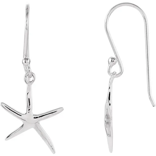 Sterling Silver Starfish Earrings