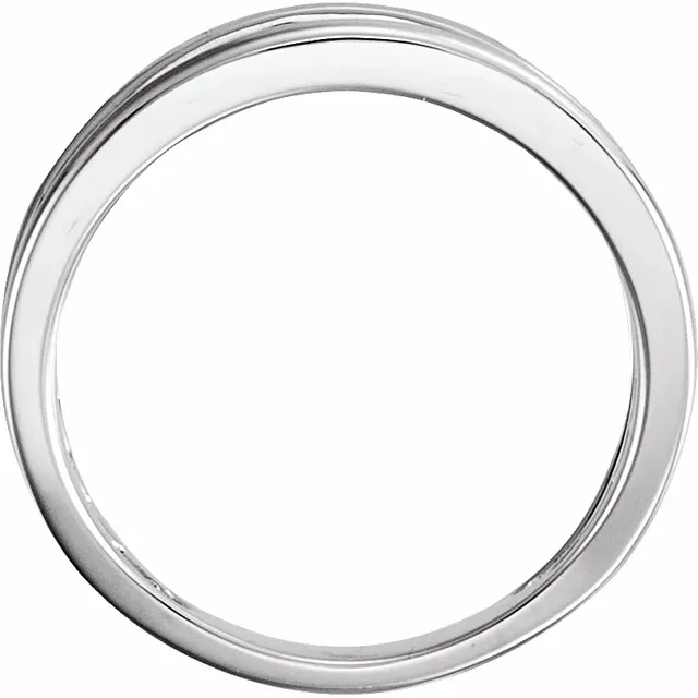 14K White Beaded Negative Space Ring-