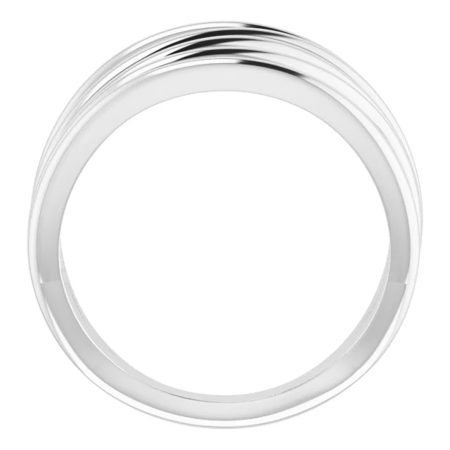 14K White Criss-Cross Ring-