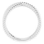 14K White Criss-Cross Rope Ring