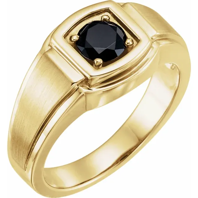 14K Yellow Onyx Ring-