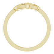 14K Yellow .3 CTW Diamond Hamsa Ring