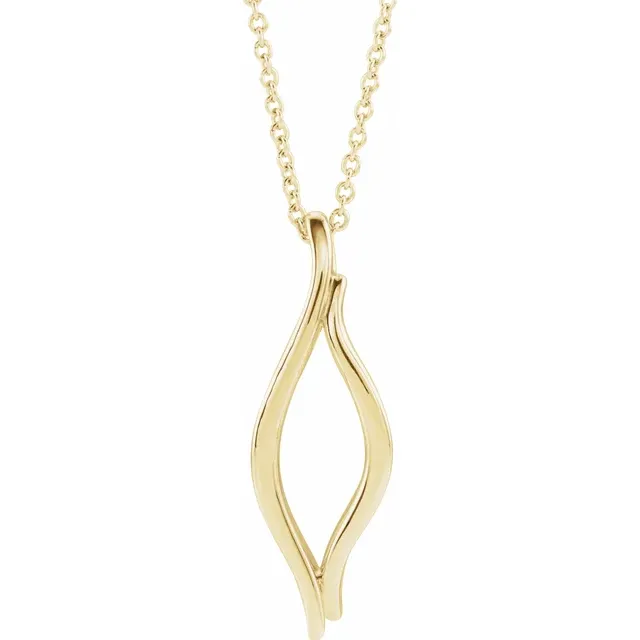 14K Yellow Freeform 16-18" Necklace-