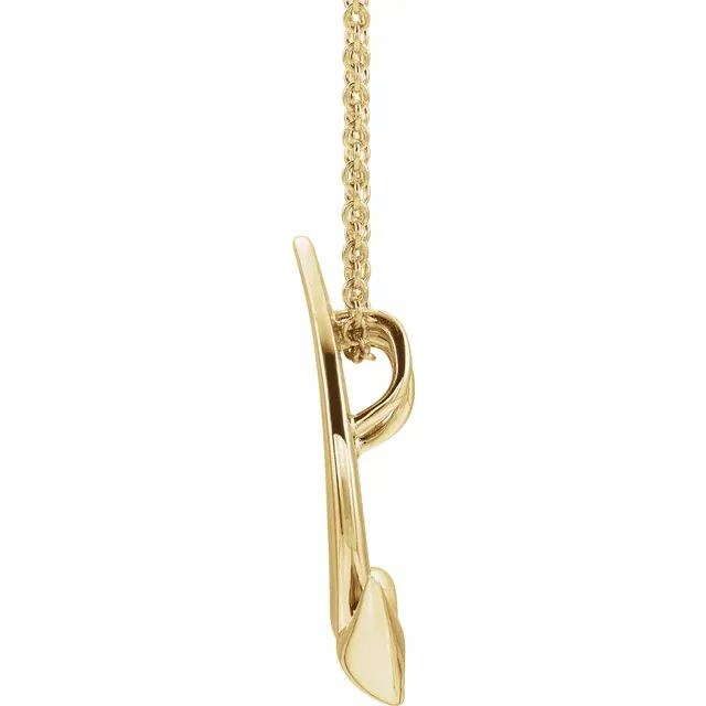 14K Yellow Holy Spirit Dove 16-18" Necklace-
