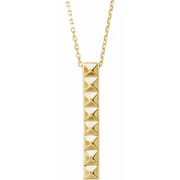 14K Yellow Pyramid Bar 16-18" Necklace