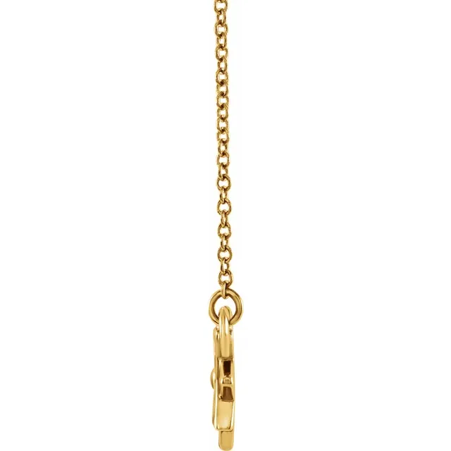 14K Yellow Star 16-18" Necklace-
