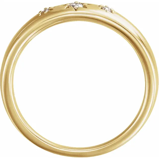14K Yellow .05 CTW Diamond Starburst Ring-