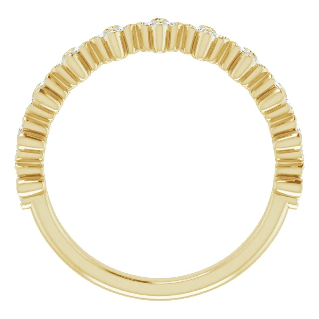 14K Yellow 1/6 CTW Diamond Stackable Clover Ring-