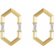 14K Yellow 1/3 CTW Diamond Geometric Earrings