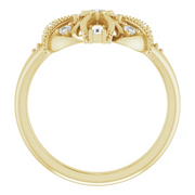 14K Yellow 1/4 CTW Diamond Vintage-Inspired Ring