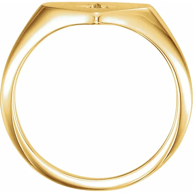 14K Yellow .01 CT Diamond 11.9 mm Heart Starburst Ring-