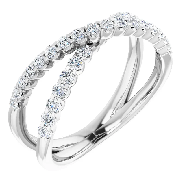 14K Rose 1/5 CTW Diamond Scattered Ring-7.00 (approximate standard size)-