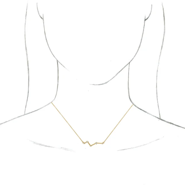 14K Yellow 1/1 CTW Diamond Constellation 16" Necklace