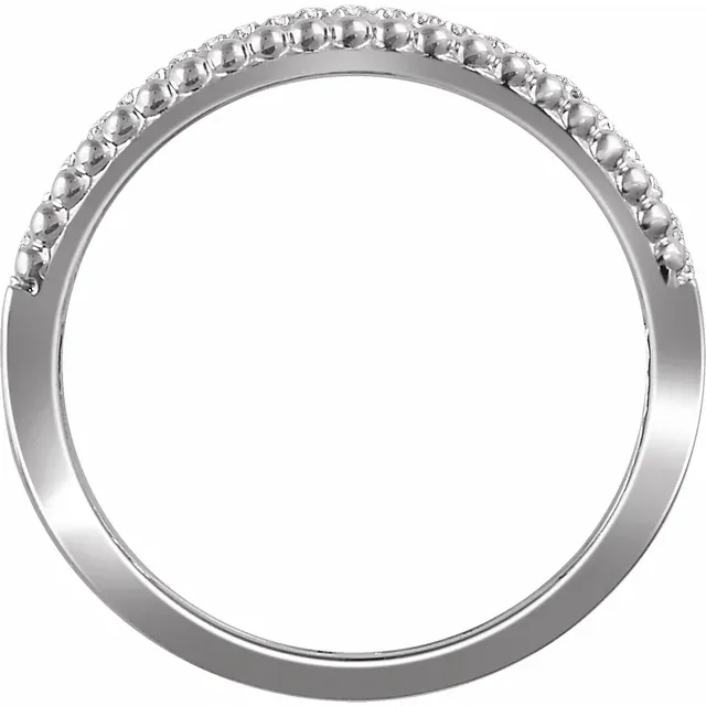 14K White 1/5 CTW Diamond Negative Space Ring-7.00 (approximate standard size)-