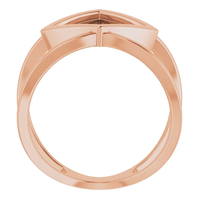 14K Rose Freeform Ring-