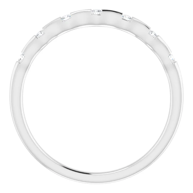 14K White .6 CTW Diamond Stackable Ring
