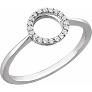 14K Rose 1/1 CTW Diamond Circle Ring