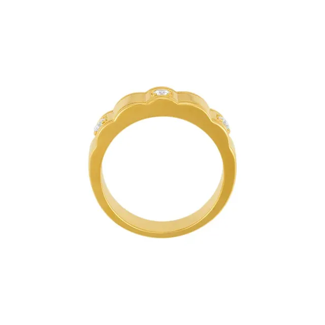 14K White 1/4 CTW Diamond Men's Three-Stone Ring-