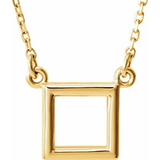 14K Yellow Square 16.5" Necklace