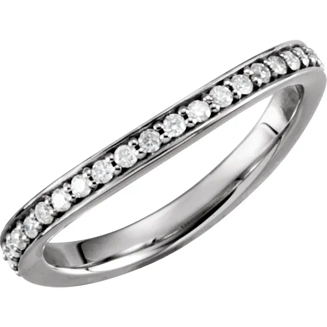 Platinum 1/3 CTW Diamond Stackable Ring Size 7