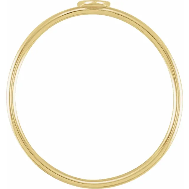 14K Yellow Stackable Heart Ring Size 7-