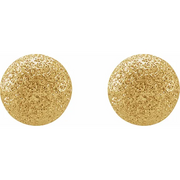 14K Yellow 6 mm Stardust Ball Earrings