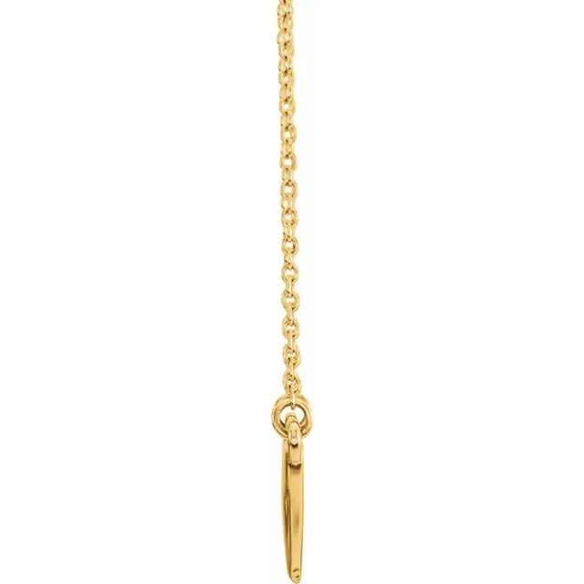 14K Yellow Shark Tooth 16-18" Necklace-