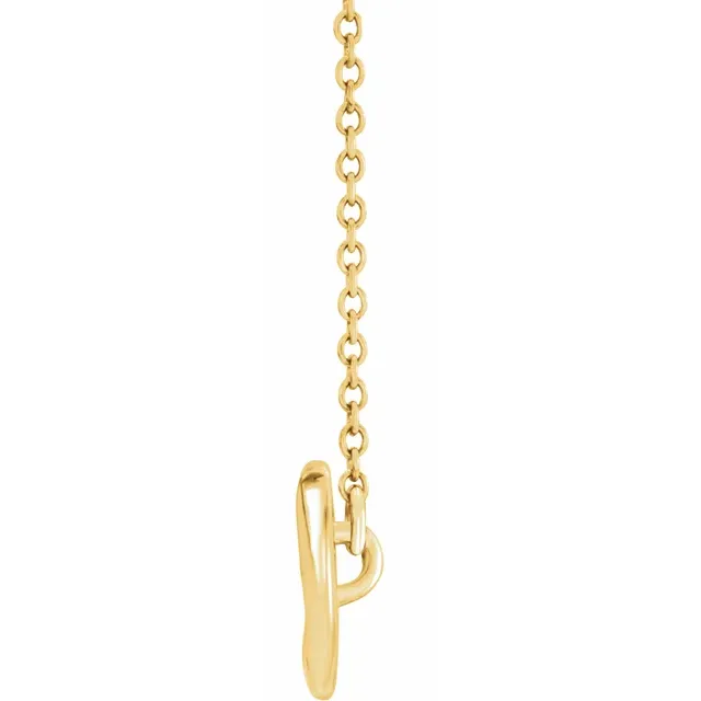 14K Yellow Feather 16-18" Necklace-