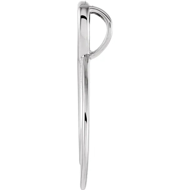 14K White 22x11 mm Infinity-Inspired Pendant-