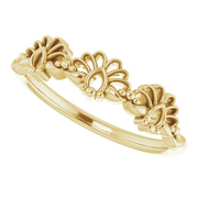 14K Yellow Vintage-Inspired Stackable Ring