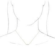 14K Yellow 1/8 CTW Diamond Bar 18" Necklace
