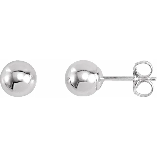 Bright Finish Ball Earrings-