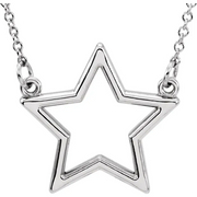 Sterling Silver Star 16" Necklace