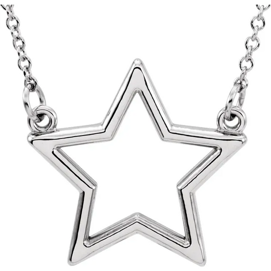 Sterling Silver Star 16" Necklace