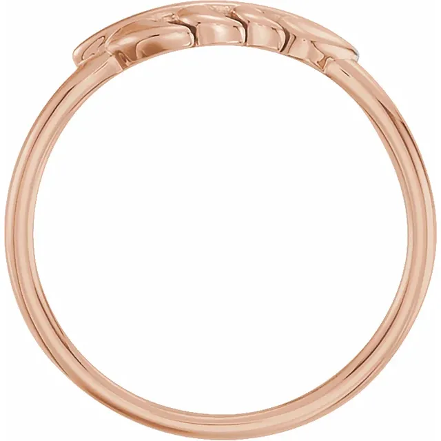 14K Rose Leaf Ring-