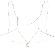 14K Rose Geometric 16-18" Necklace